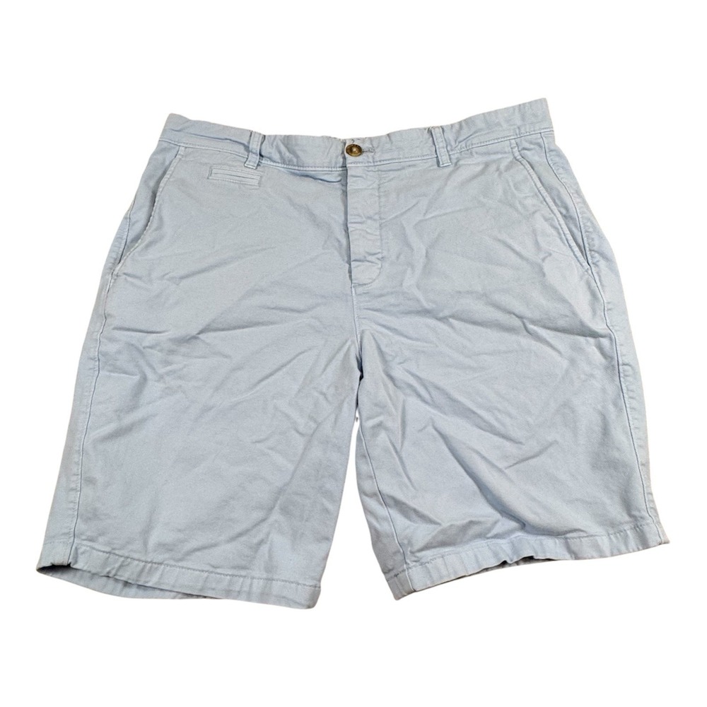 Johnnie-o Men's Shorts JMSH1400 Flat Front 9" Twill Stretch Blue Sz‎ 36